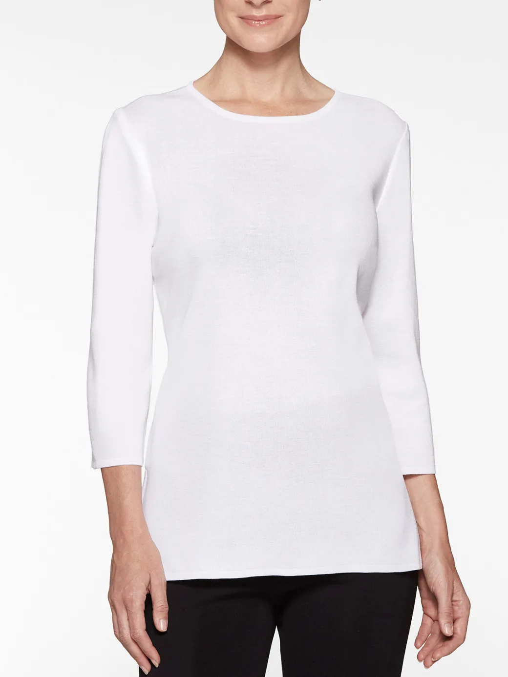 3/4 Sleeve Knit Tunic - Knit Top ||Misook Outlet