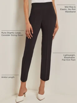 Ankle-length Flat Knit Pant|Misook Online