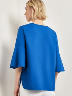 Bell Sleeve Woven Blouse|Misook New