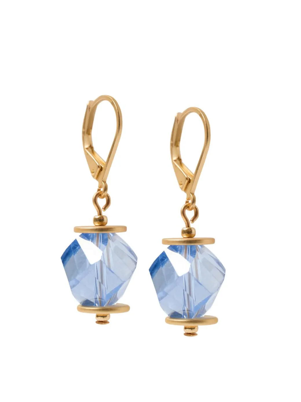 Blue Crystal Dangle Earrings|Misook New