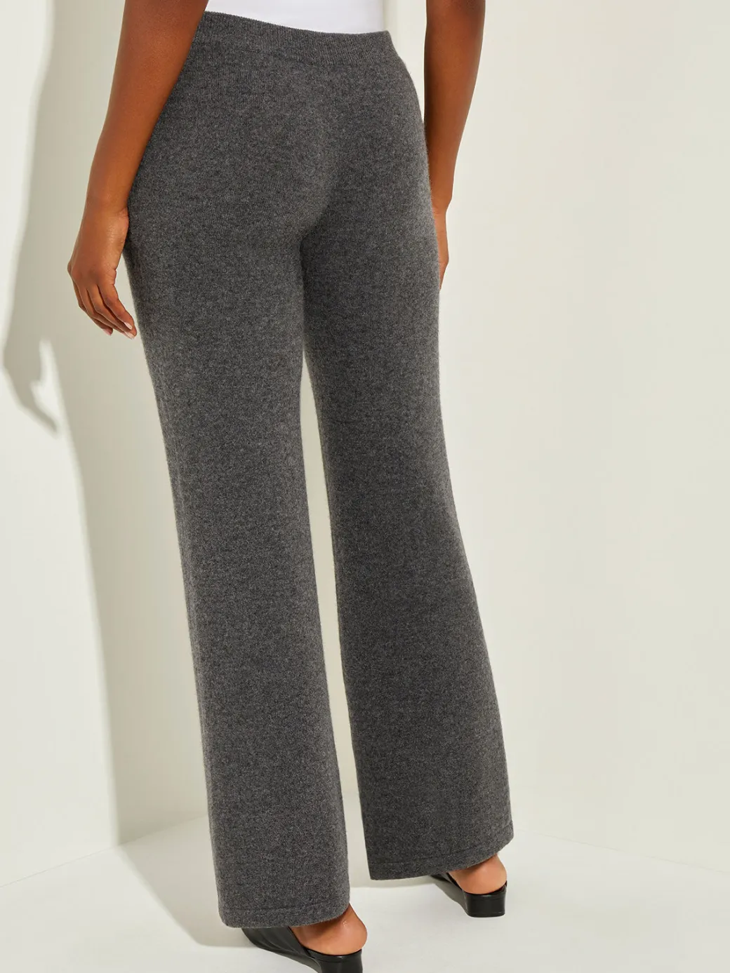 Cashmere Pants - Grey Wide Leg Pants ||Misook New