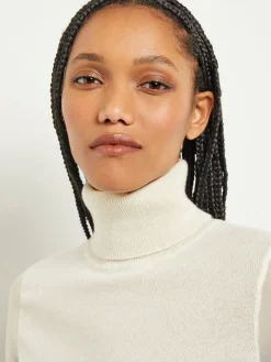 Chiffon Sleeve Cashmere Turtleneck|Misook Sale