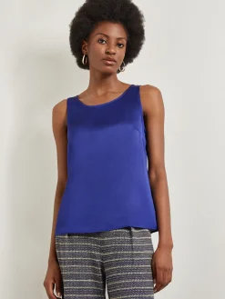 Classic Crepe de Chine Tank Top|Misook Discount