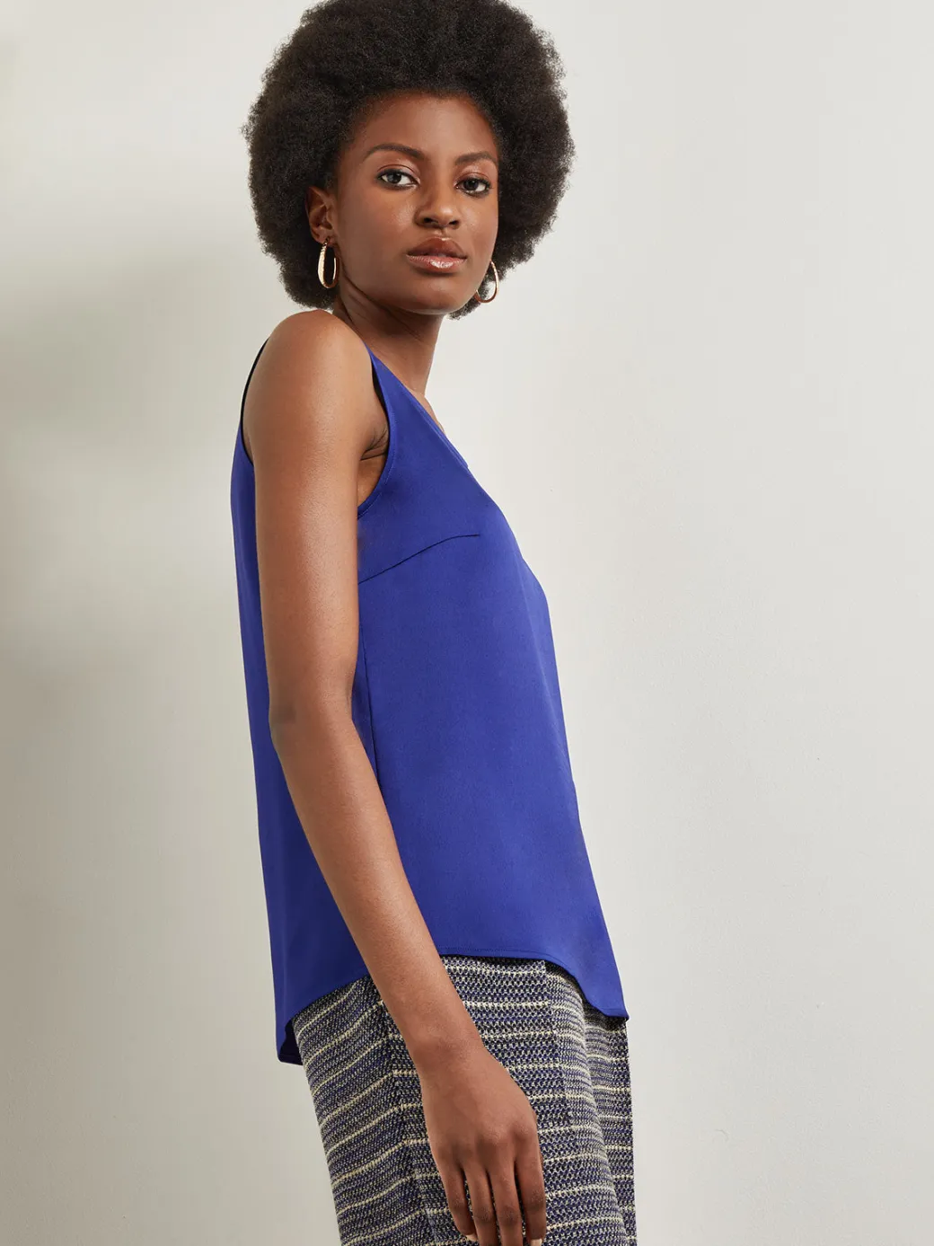 Classic Crepe de Chine Tank Top|Misook Discount