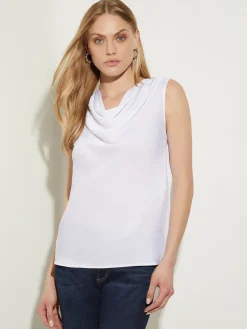 Cowl Neck Blouse - Sleeveless Blouse ||Misook Discount
