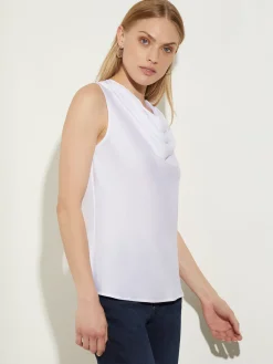 Cowl Neck Blouse - Sleeveless Blouse ||Misook Discount