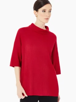 Cowl Neck Textured Knit Tunic|Misook Hot