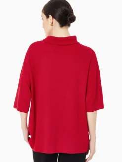Cowl Neck Textured Knit Tunic|Misook Hot