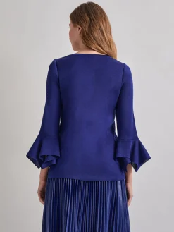 Embroidered Floral Knit Blouse|Misook Best