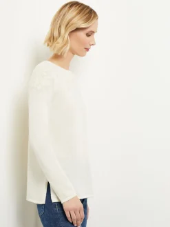 Floral Shimmer Cashmere Tunic|Misook Sale