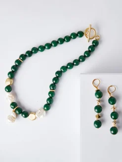 Green Jade Dangle Earrings|Misook Discount