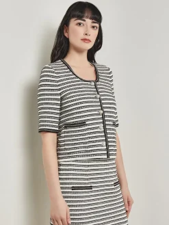 Heritage Fit Chain Trim Jacket - Recycled Knit|Misook Best