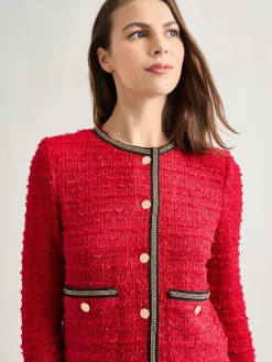 Heritage Fit Double Chain Trim Eyelash Knit Jacket|Misook Sale