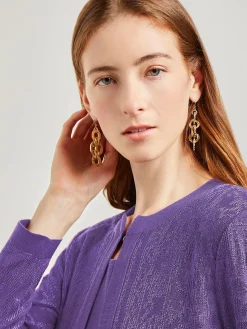 Heritage Fit Jewel Neck Jacquard Knit Jacket|Misook Discount