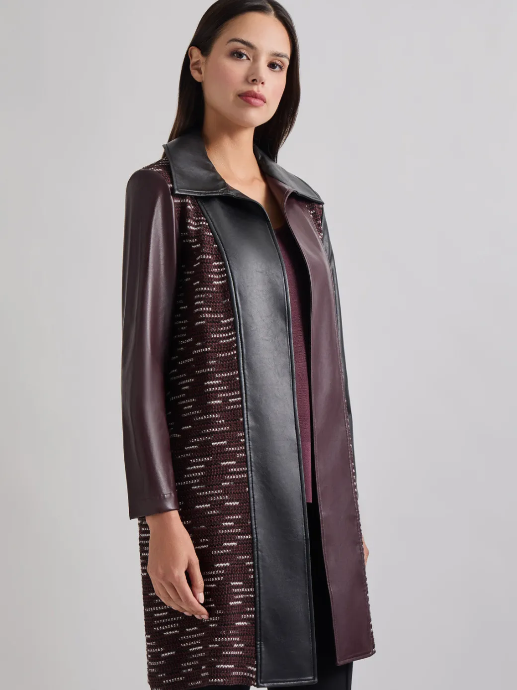 Heritage Fit Mixed Media Multi-Panel Topper|Misook Fashion