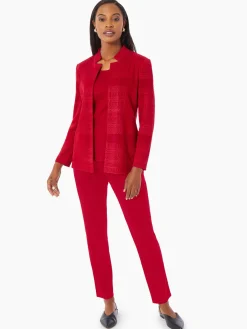 Heritage Fit Multi-Directional Pattern Knit Jacket|Misook Discount