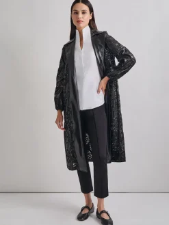 Heritage Fit Open Front Vegan Leather Jacket|Misook Clearance