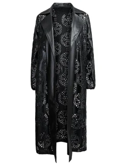 Heritage Fit Open Front Vegan Leather Jacket|Misook Clearance