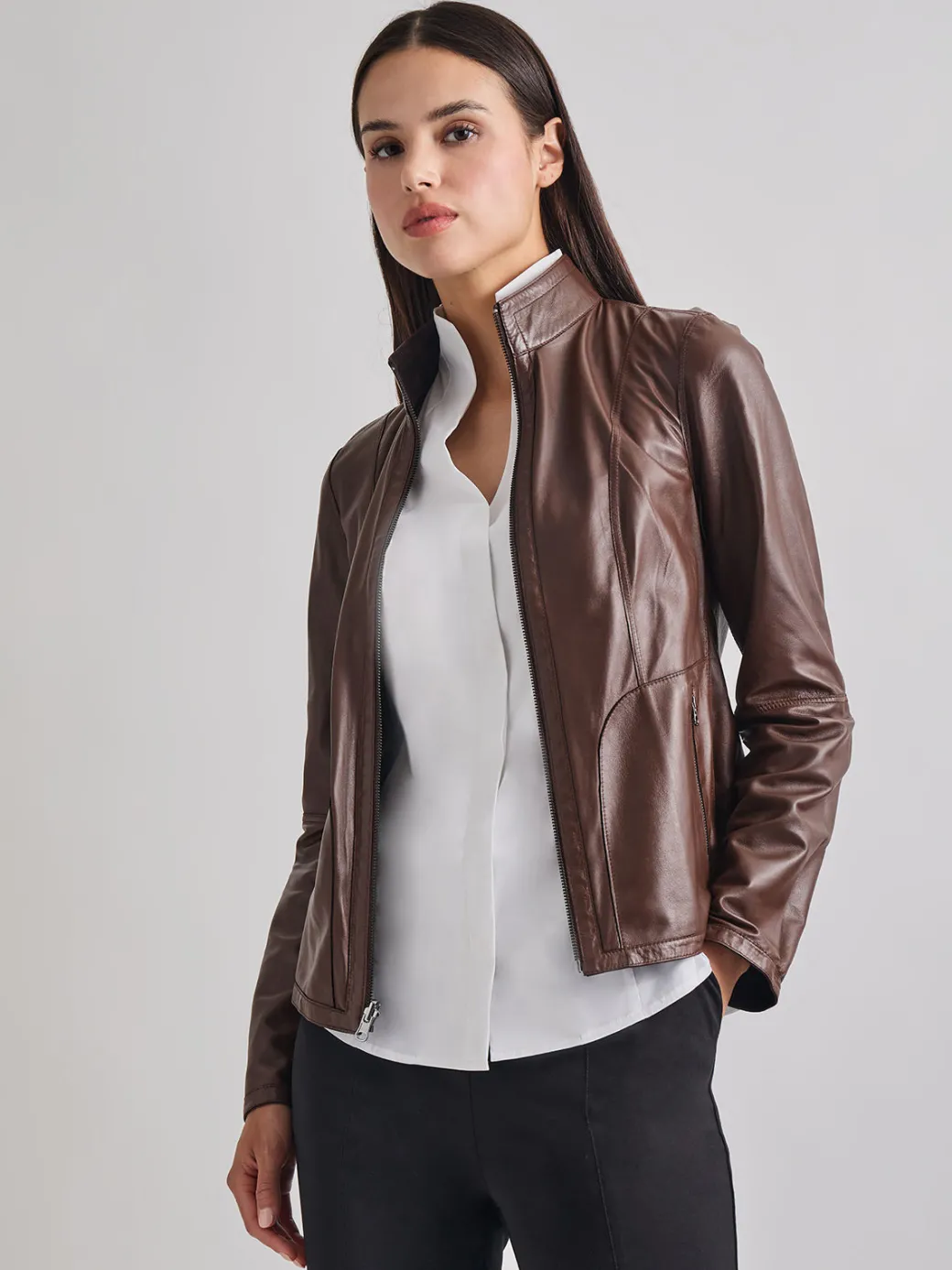 Heritage Fit Reversible Suede Leather Jacket|Misook Best