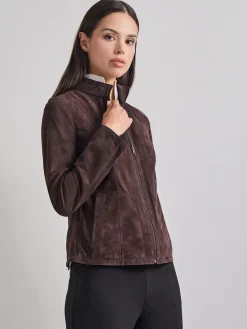 Heritage Fit Reversible Suede Leather Jacket|Misook Best