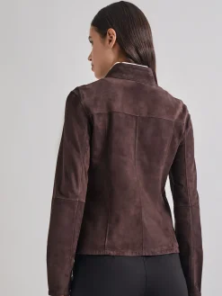 Heritage Fit Reversible Suede Leather Jacket|Misook Best