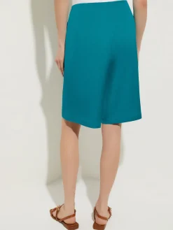 Knee-Length Woven Shorts|Misook Online