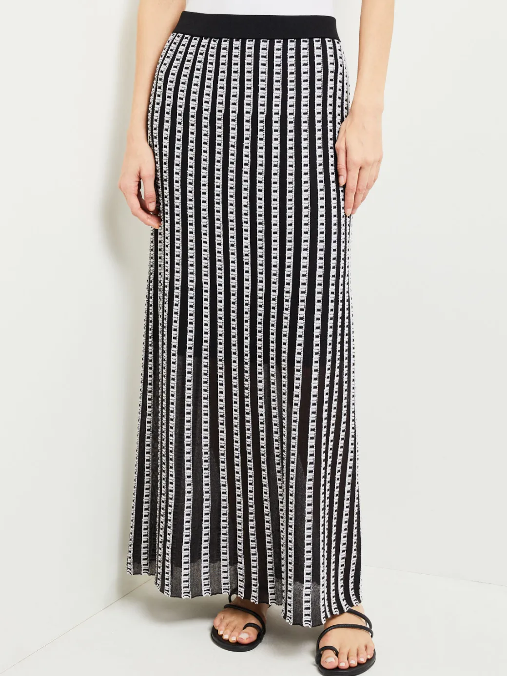 Maxi A-Line Skirt - Soft Burnout Knit|Misook Outlet