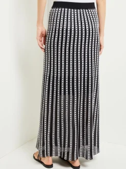 Maxi A-Line Skirt - Soft Burnout Knit|Misook Outlet