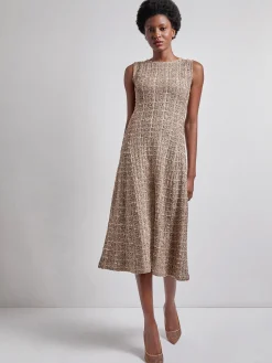 Maxi Fit & Flare Tweed Knit Dress|Misook Sale