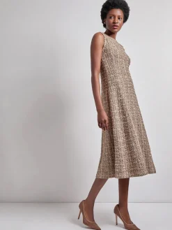 Maxi Fit & Flare Tweed Knit Dress|Misook Sale