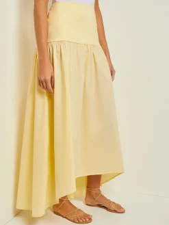 Maxi High-Low Skirt - Flounce Cotton|Misook New