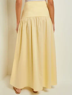 Maxi High-Low Skirt - Flounce Cotton|Misook New