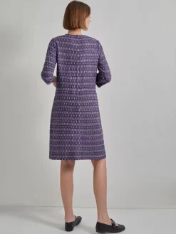 Metallic Accent Tweed Knit Shift Dress|Misook Hot
