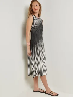 Midi A-Line Dress - Ombre Soft Intarsia Knit|Misook Discount