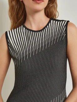 Midi A-Line Dress - Ombre Soft Intarsia Knit|Misook Discount