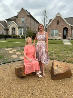 Midi A-Line Dress - Short Sleeve Burnout Knit|Misook Clearance