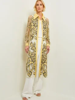 Midi Applique Shirtdress - Sheer Woven|Misook Outlet