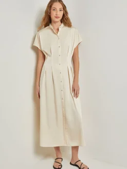 Midi Fit & Flare Dress - Dolman Sleeve Woven|Misook New