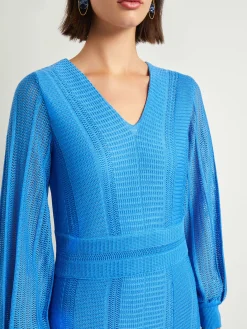 Midi Fit & Flare Dress - Multi-Stitch Knit|Misook Discount