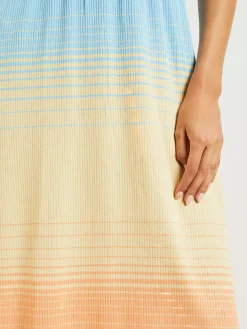 Midi Fit & Flare Dress - Soft Ombre Jacquard Knit|Misook Fashion