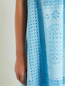 Midi Tent Dress - Sleeveless Eyelet Detailed Woven|Misook Best