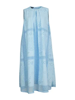 Midi Tent Dress - Sleeveless Eyelet Detailed Woven|Misook Best
