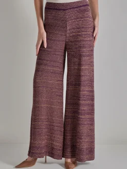 Pull-On Wide Leg Pants - Tweed Knit|Misook Best
