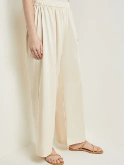 Pull-On Woven Wide-Leg Pants|Misook Sale