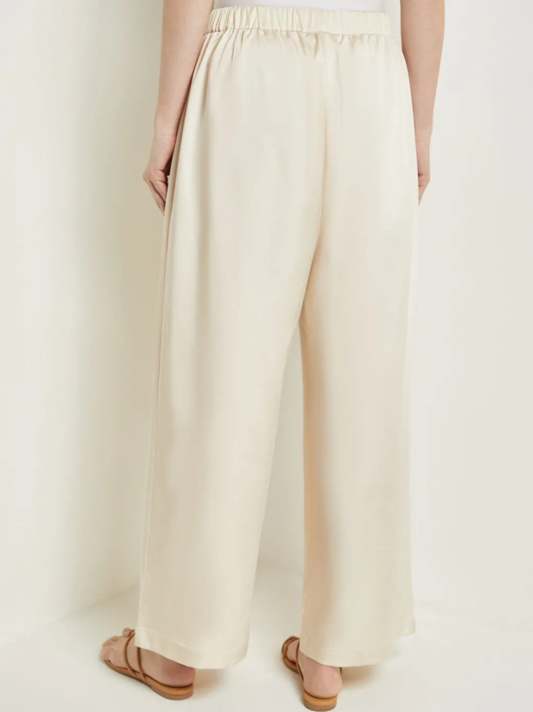 Pull-On Woven Wide-Leg Pants|Misook Sale