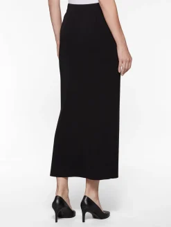 36" Straight Knit Skirt - Long Skirt with Slit ||Misook New