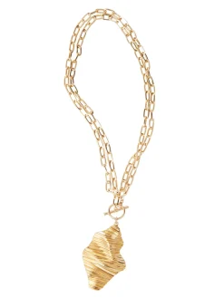 Ripple Textured Warm Necklace|Misook Online