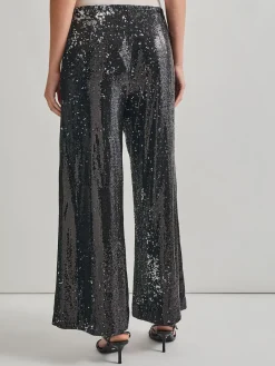 Sequin Novelty Woven Wide Leg Pant|Misook Clearance