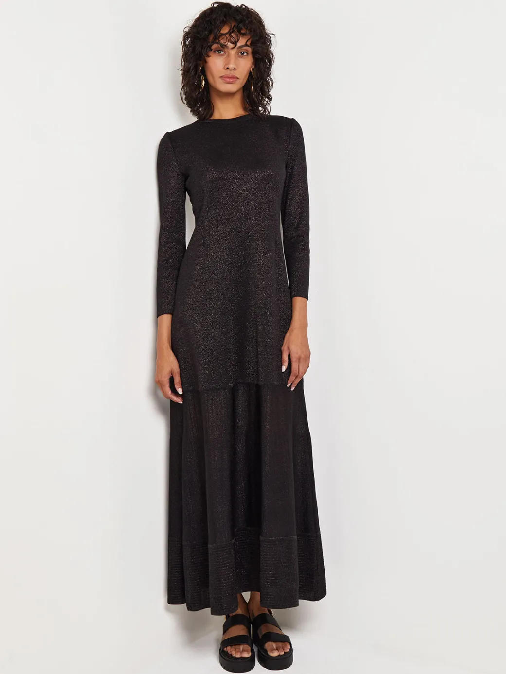 Shimmer Knit Maxi Dress|Misook Discount