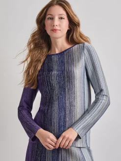 Shimmer Lurex Knit Tunic|Misook Hot